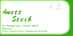 anett steib business card